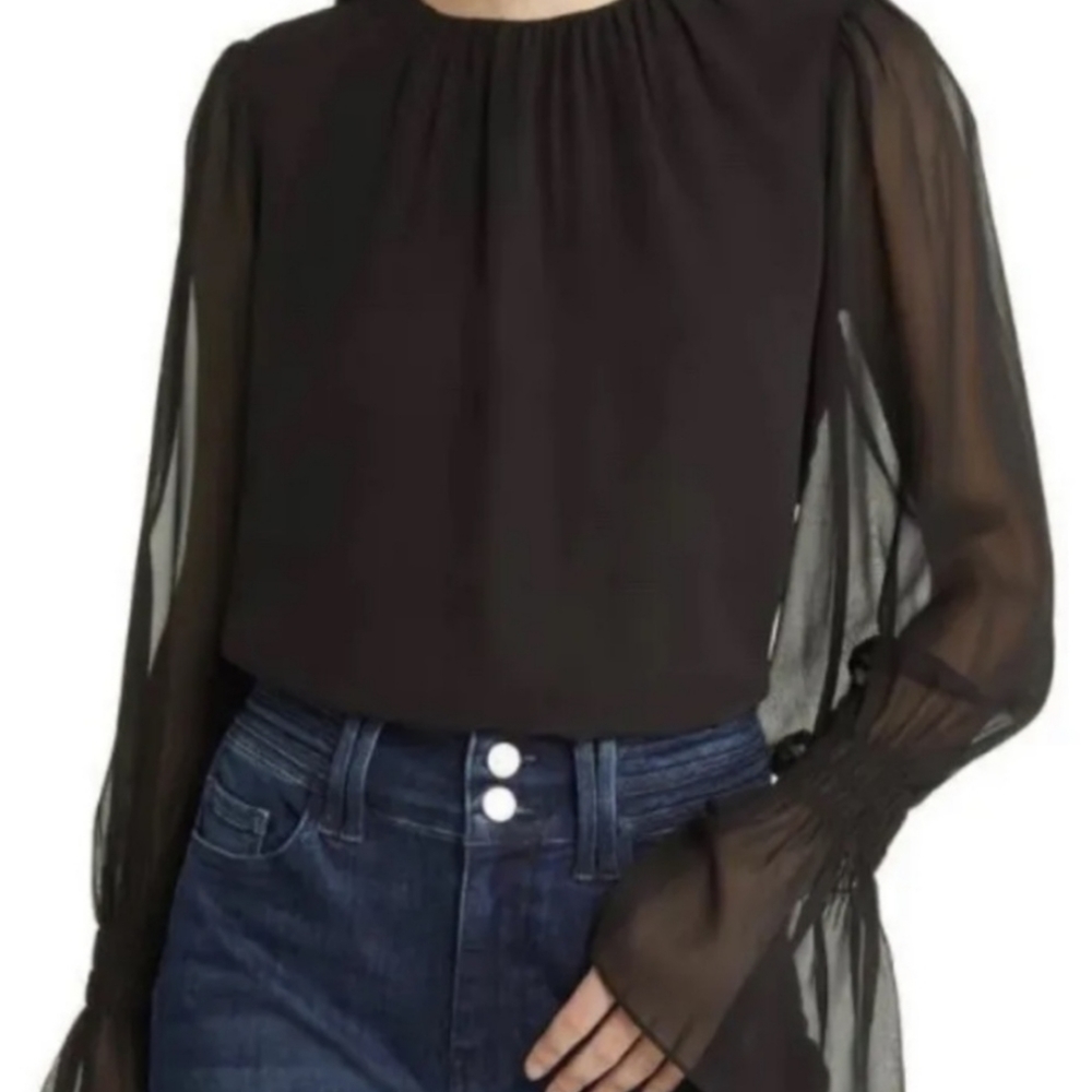 Frame Shirred Cuff Blouse